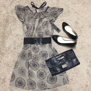 Mossimo Metallic Flower Babydoll Dress